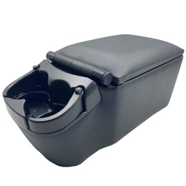 OBUYTO Universal Truck Seat/Bench Contractor Center Console Business Organizer and Storage with Adjustable Cup Holders, Clip Board, and Padded Top Lid for Armrest 124809 Black