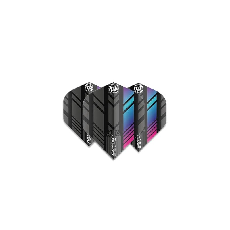 WINMAU Prism Delta Stripe Design Black Extra Thick Dart Flights