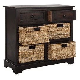 Safavieh American Homes Collection Herman Brown Wicker Basket Storage Unit