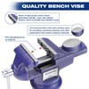 WORKPRO Bench Vise, 2.5 Inch Jaw Width Universal Table Vise,