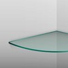 Dulles Glass 10" x 10" Quarter Round Floating Glass Shelf