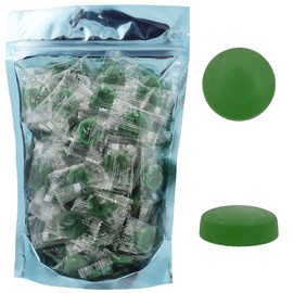 Sugar-Free Premium Hard Candy Suckers, Mini Fruit Button Candies, Kosher Certified Parve, Uses Sorbitol, Low-Sodium, Individually Wrapped (Spearmint, 8oz (Half-Pound) 75 Pcs)