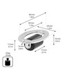 WAGNER 01722001 Drawer / Furniture Castor Design - Silver/Black, Diameter