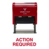 Vivid Stamp Action Required Office Self Inking Rubber Stamp -
