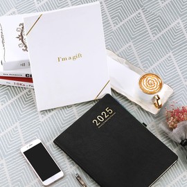 Calendar 2025 - Weekly Planner 2025, Diary 2025 January 2025 to December 2025 for Perfect Time Management, 24 Pages Notes, 216 x 283 mm, Black