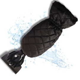 D2D Ice Scraper with Glove - Waterproof & Warming - Car De-Icer for Windscreens - Winterproof & Ergonomic - Protects Hands from Cold - Effective De-Icing of Ice & Snow