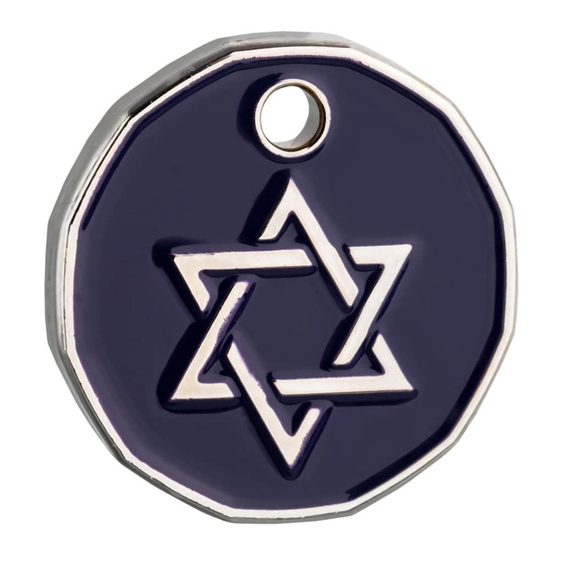 Star of David Jewish symbol Trolley Token Keyring New Shpe