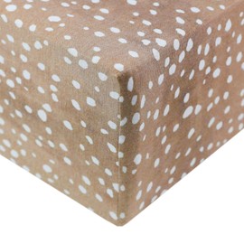 Premium Knit Baby Crib Sheets for Boys and Girls by Copper Pearl: Breathable and Soft, Fitted Crib Sheets for Standard Baby Mattresses, Crib Sheet for Baby Registry or Shower Gift, Fawn