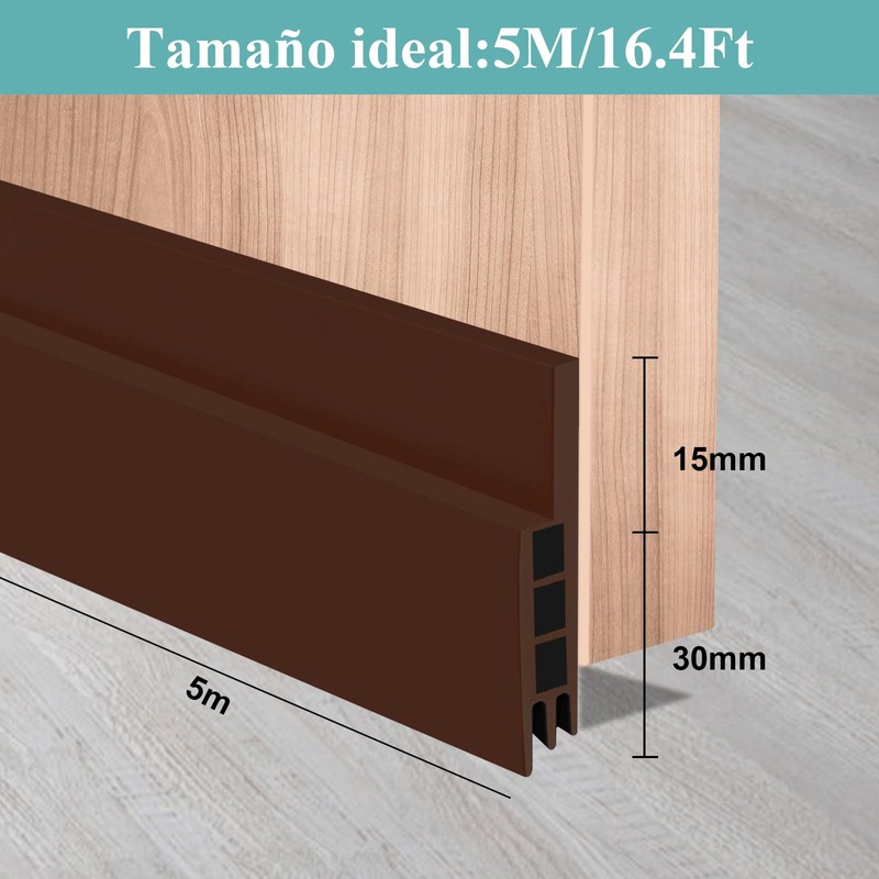 5M/16Ft Guardapolvo y Protector para Puerta de 3 Capas,Tira de