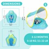 Inflatable Baby Pool Float with Canopy – Wide PVC Infant