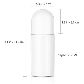 Frcolor Roll-On Bottles, 50ml Divided Bottles, Roller Bottles, Aroma Storage Containers, 10 Pieces, White, White