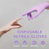 Guantes Desechables De Nitrilo Morados Sin Polvo