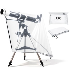 2pcs JJC Telescope Rain Cover Clear Astronomical Telescope Rain Cover Dustproof Rainproof Windproof 148.5cm*86cm Double Waterproof Zipper Drawstring Adjustable Outdoor Stargazing Patio Large Telescope