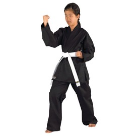 KWON Shadow Children's Karate Uniform black Size:130 cm