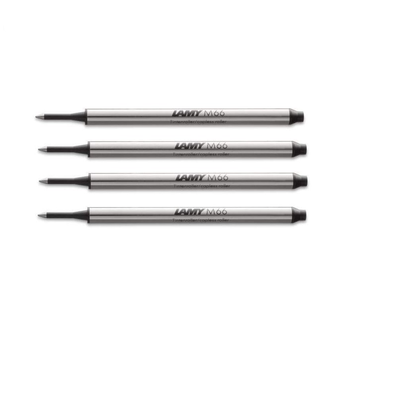 Lamy M66 Ersatzminen für Tintenroller, Medium, Schwarz, 4er-Packung
