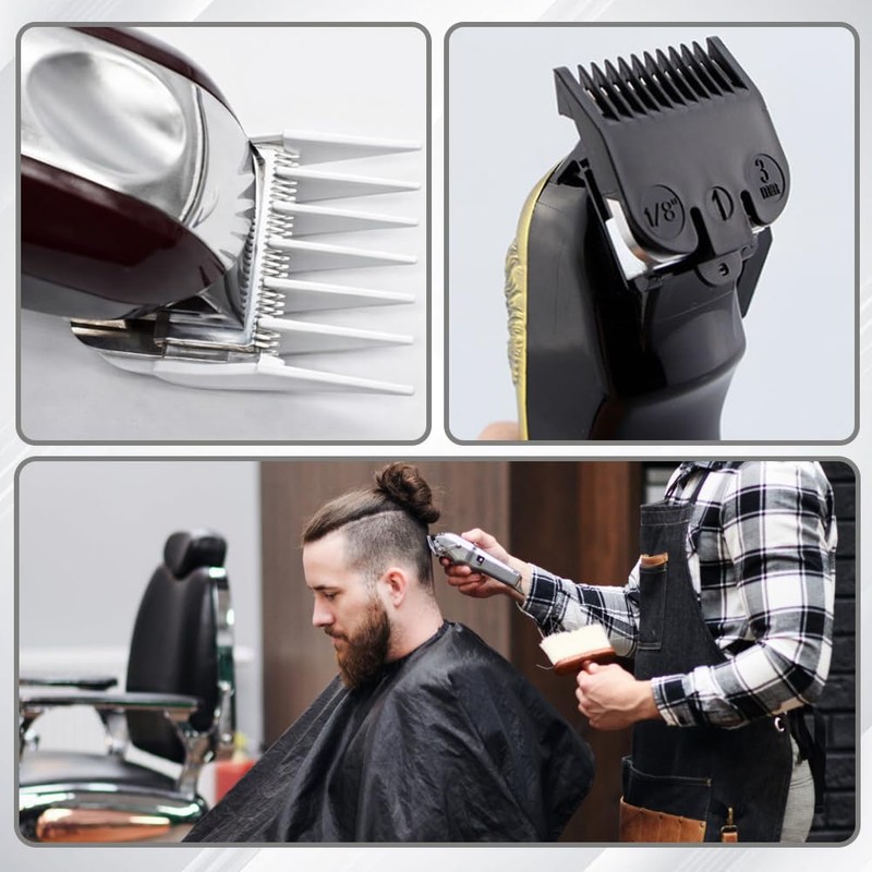 3 Pcs Hair Clipper Guides, Precision Attachment Comb，1.5mm, 3mm, 4.5mm，Universal