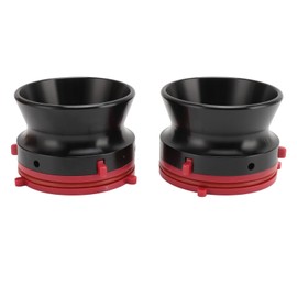 1 Pair NAB Hub Adapters Black Polished Aluminum Alloy Red Base 10 Inch Reel to Reel Tape Nab Hub Adapter for Studer ReVox for Akai for Teac