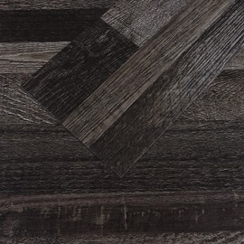 VEELIKE Oak Ebony Peel and Stick Floor Tile Waterproof Vinyl Plank Flooring Peel and Stick for Bedroom Bathroom 32-Planks Laminate Flooring Tiles Adhesive Wood Flooring for Kitchen Garage RV 6''x36''