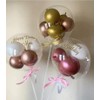 Balloon Sticks with Cups 30 Packs,16inch Long Clear Bobo Balloon
