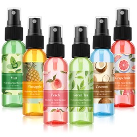 Dansib 12 Pcs Hydrating Hand Sanitizer Spray with Essential Oil Scented Hand Sanitizer Spray Travel Size 2 Fl oz Pocket Bottle Moisturizing Formula for Adult Office Family Thank You Gifts for Teachers