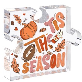 Fall Decor Fall Decorations for Home Cute Thanksgiving Decorations for Table Acrylic Puzzle Sign Gifts for Her 4 x 4 inch