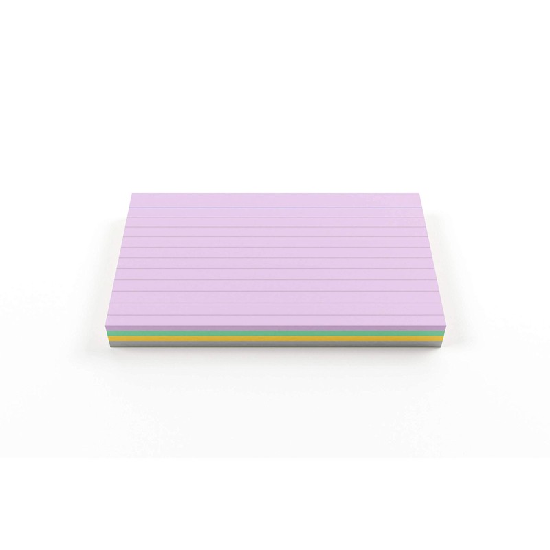 Luxpad Revision 5x3" Flash Cards - Lined (100 Cards) Assorted