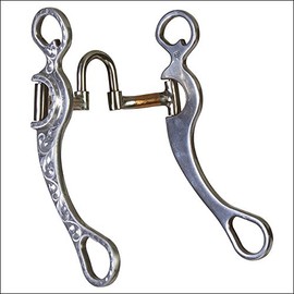 HILASON ALMINIUM Engraved Horse Curb BIT 5" Mouth Correction Copper Roller