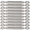 10pcs Eye and Eye Turnbuckle Wire Tensioner Strainer Stainless Steel