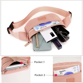 Bumbags Waist Fanny Pack Ladies Fashion Bum Bag with Adjustable Belt for Sport Running Hiking Jogging Girls Women (Pink)