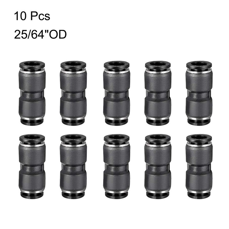 sourcing map Plastic Straight Union Push to Connect Tube Fitting