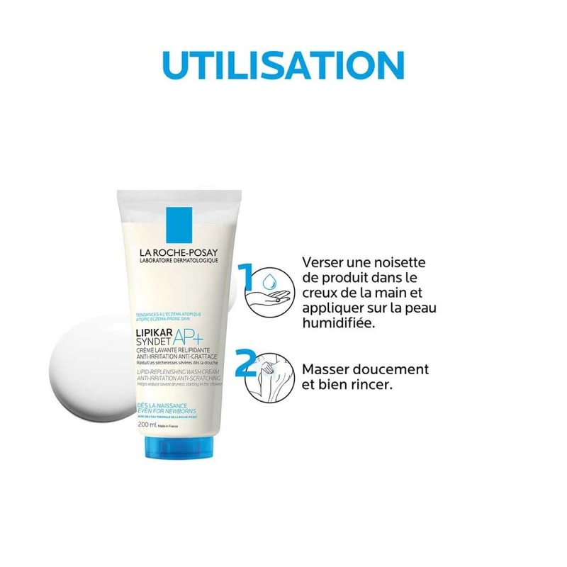 Roche Posay Lipikar Syndet AP+ Reinigungs-Cremegel, 200 ml