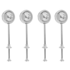 Limeow 4 Pcs Tea Infuser Tea Strainer Ball Loose Tea Infuser Tea Strainers for Loose Tea Tea Leaf Infuser Loose Tea Strainer Sieve for Baking Sugar Shaker Flour Duster (Full Hole Tea Filter)