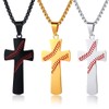 UMtrade Stainless Steel Sport Fitness Necklace Christian Crucifix Pendant Catholic
