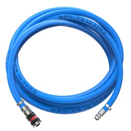 AUPROTEC Compressed Air Hose Set 9 mm Diameter Inner 5 m PVC Hose I with S2000 Safety Coupling for Compressed Air Compressor I Würth Compressor Hose Highly Flexible