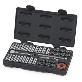 GEARWRENCH 51 Pc. 1/4" Drive 12 Pt. Mechanics Tool Set, Standard & Deep, SAE/Metric - 80301