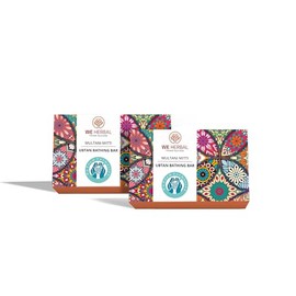 We Herbal Ayurvedic Ubtan Bath Soap Bar (Pack of 2) Turmeric & Peppermint extract Cleanser for All Skin Types Luxurious Bath Experience Ubtan Soap with Coconut Oil, Neem Oil and Natural Ingredients