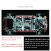 TOTMOX 4pcs 12V Car LED RGB Ambience Decorative Neon Strip