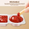 Double Compartment Condiment Containers with Lids, 2 Compartment Snack Containers