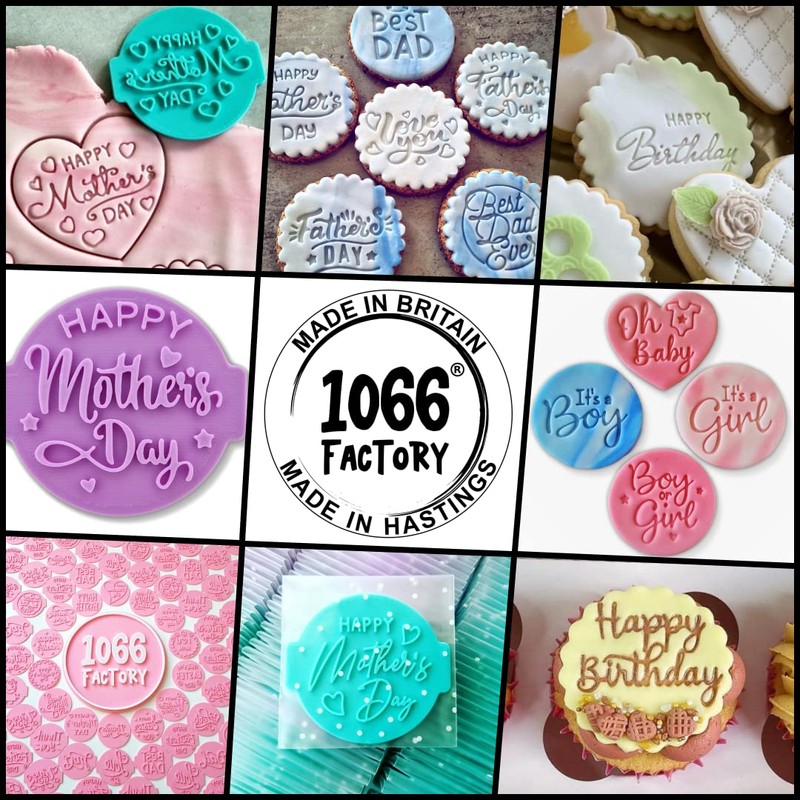 Happy Birthday HB01 - Embosser/Stamp for Fondant, Icing, Cupcake, Cake,