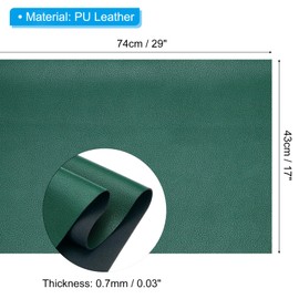 PATIKIL 29 x 17 x 0.03 inch PU Leather Book Fabric, Soft Coloured Faux Goat Grain PU Leather Sheet Repair Fabric Patches for Repair, Crafts, Sewing, Emerald Green