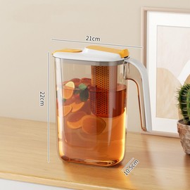 Fruit Infuser Pitcher with, High Heat Resistance Infusion Pitcher for Cold Water, Flavor-Infused Beverage & Iced Tea