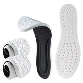 ZVCXOE Insole, Anti-Fatigue, Antibacterial, Shock Absorption, Deodorizing, Soft, Breathable, Sweat Absorbent, Footbed, Footbed, Standing Work, Insole, Supportive Rebound, Sports, Soccer, Running