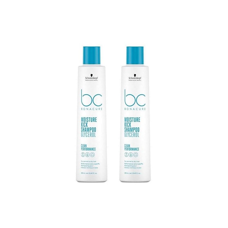 Schwarzkopf 2 x Bonacure Moisture Kick Shampoo 250 ml =