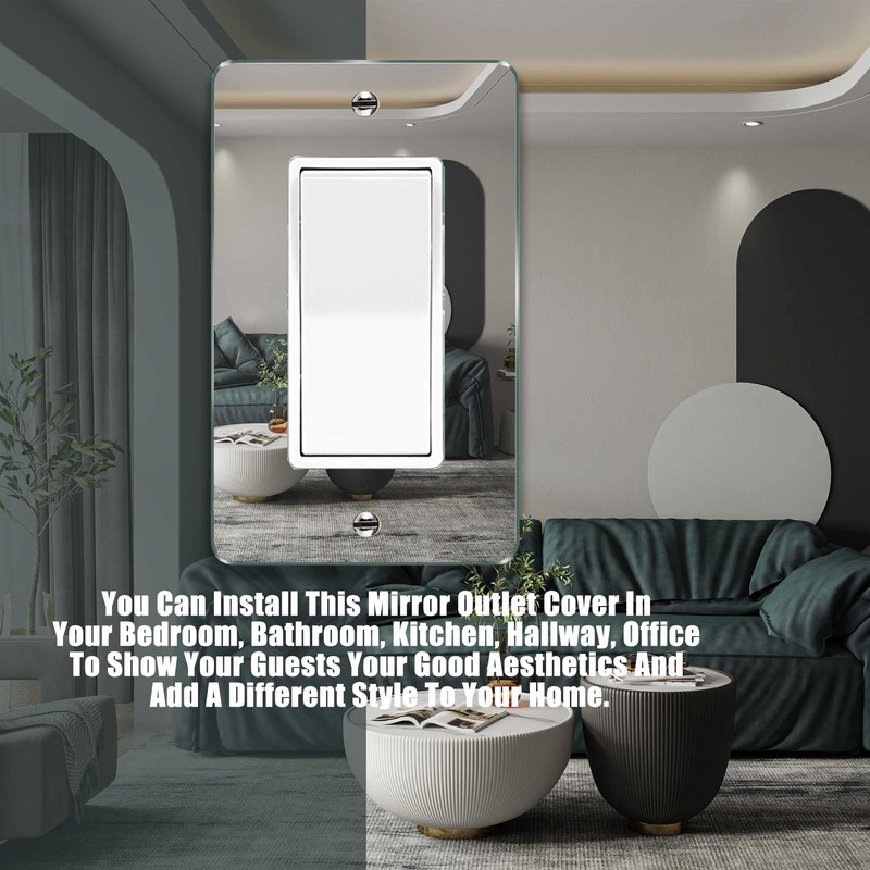 1 Pcs Mirror Light Switch Plates Outlet Covers Durable Wall