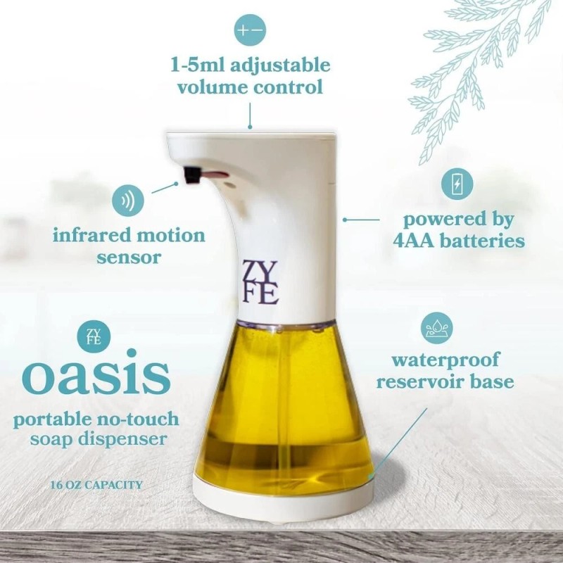 Oasis ZYFE OASIS Portable No Touch 17oz Soap Dispenser 4-AA
