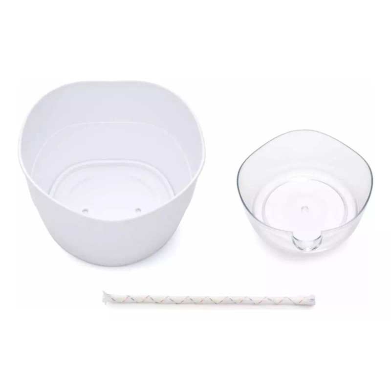 Betterware Maceta Pequeña Moderna Riega Facil Blanca Interior/exterior