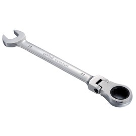 KATUR 22mm Ratcheting Wrench Set Flexible Pivoting Head Ratchet Combination Spanner Wrench Chrome Vanadium Steel Metric Tool (22mm)
