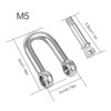 12Pcs M5 D Shackle Stainless Steel D Ring Shackle Lock