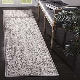 SAFAVIEH Reflection Collection Accent Rug - 2'3" x 4', Dark Grey & Cream, Vintage Distressed Design, Non-Shedding & Easy Care, Ideal for High Traffic Areas in Entryway, Living Room, Bedroom (RFT665B)