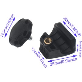 HAJXZH 2PCS Football Helmet Screws Nylon Helmet Visor Clips Repair Kits Black Thumb Screws for Football Helmet Chinstrap Stabilization System